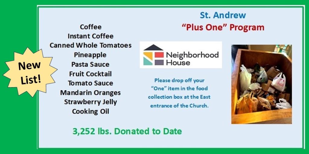 Don’t forget to bring your “PLUS ONE” each week!