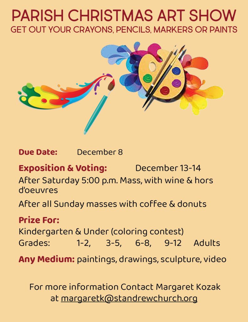 PARISH CHRISTMAS ART SHOW – December 13 & 14