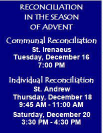 Reconciliation in the Season of Advent