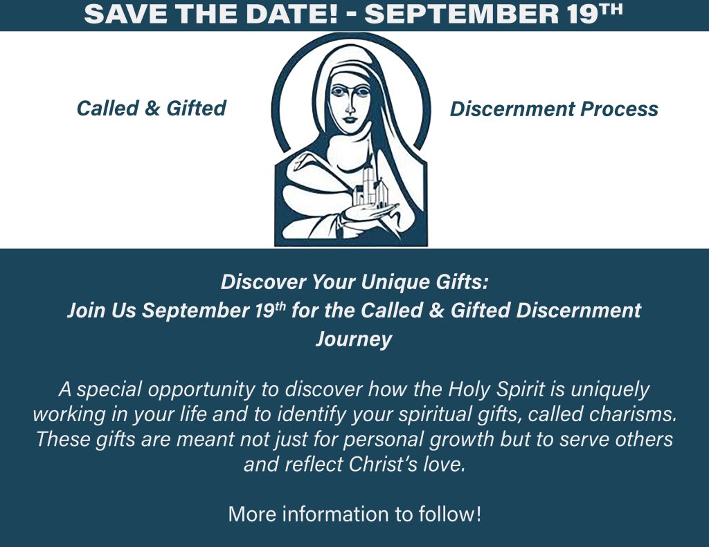 Called & Gifted Discernment Process – Saturday, September 19